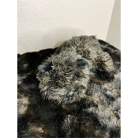 Aurora CAIRN TERRIER Puppy Dog Beanbag Plush Stuffed Animal 10" Black Brown TOTO - Picture 1 of 4